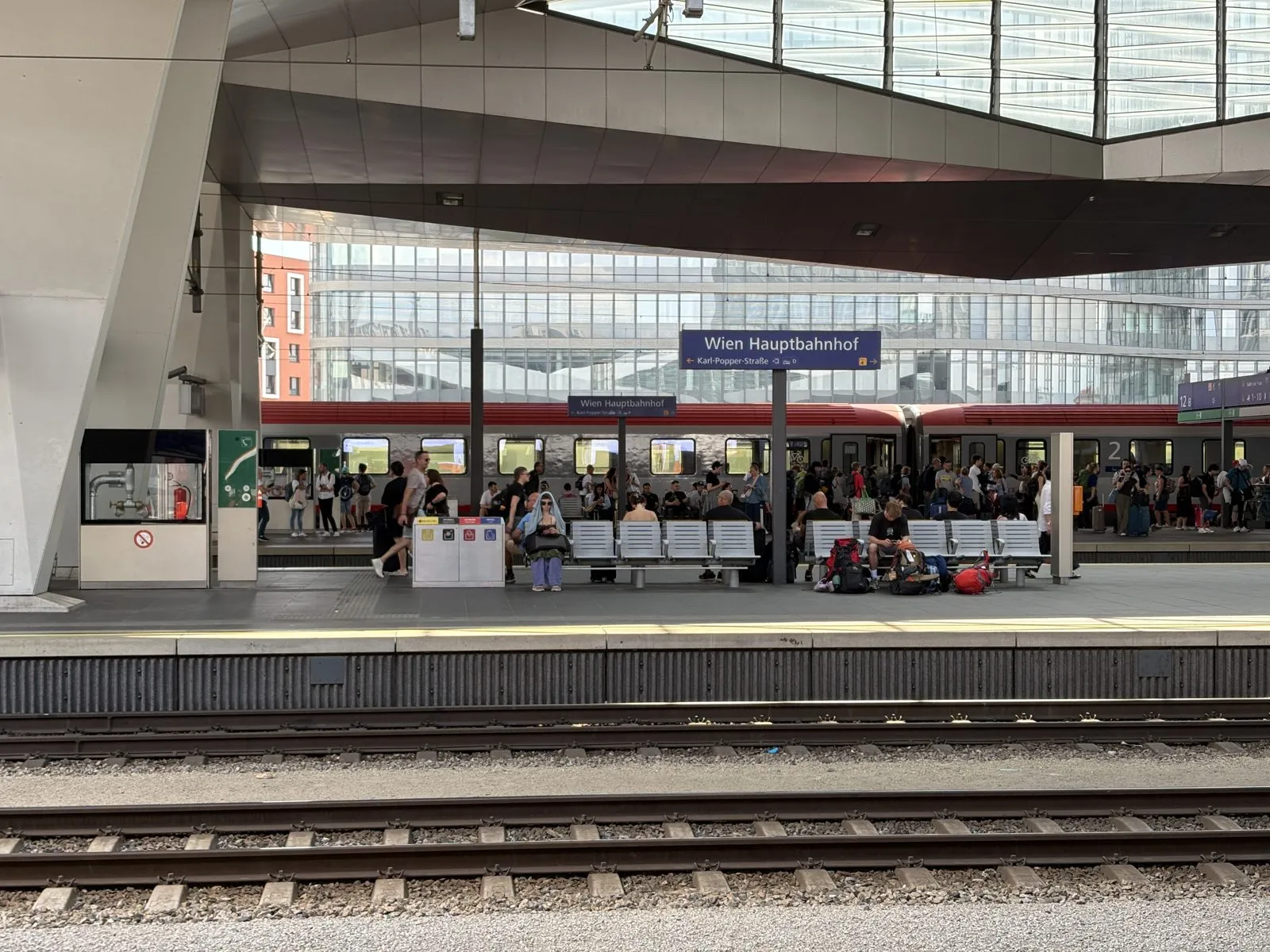 ウィーン中央駅のホーム